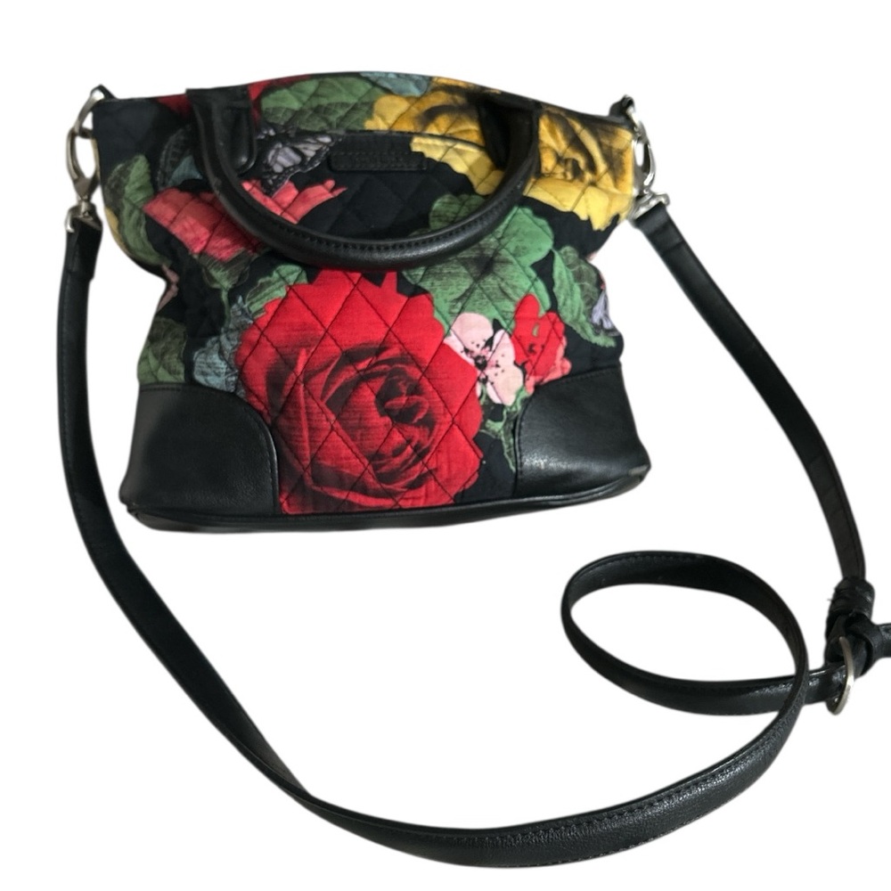 Vera Bradley Black Floral Crossbody Bag